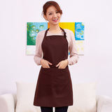韩版时尚帆布男女餐厅厨房工作服围裙20117广告围腰可印字印LOGO