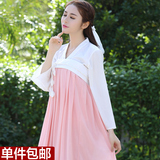 2016新款民族风女装中国风裙子两件套修身两穿复古襦裙改良汉服