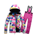 秋冬户外滑雪服女套装户外防风防水保暖透气滑雪衣裤套装女士韩国
