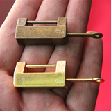 仿古锁 中式横开挂锁 古式锁老式锁头 首饰盒木盒挂锁 复古小锁具