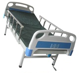 ABS床头方管腿加铝合金护栏加床垫单摇病床医用家用护理床