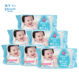 强生婴儿手口湿巾开心食刻护肤80片*6包手口专用新生儿宝宝湿纸巾
