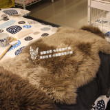 1.4温馨宜家IKEA斯考德羊皮纯羊皮地毯座垫椅子垫保暖地毯地垫
