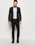 英国代购宴会商务型男标准帅气配搭修身烟灰色显瘦高西服套装