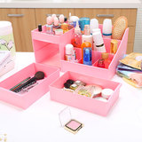 百易特韩式抽屉式精品化妆品收纳盒创意桌面收纳盒塑料收纳箱包邮