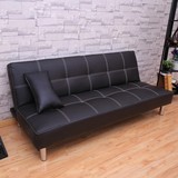 多功能双人沙发床1.5米宜家小户型实木折叠两用沙发1.8米-2米皮艺