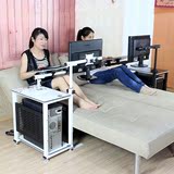 懒人床上用悬挂式可移动台式电脑桌家用可折叠升降无缝床边电脑桌