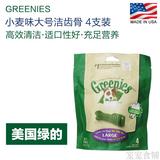 美国Greenies绿的 洁齿骨小麦口味 进口宠物零食大号洁齿骨 4根装