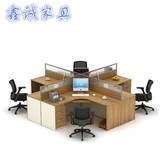 办公家具职员办公桌4人位屏风卡座员工桌组合办公室电脑办公桌椅