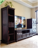重庆木朵朵美式家具全实木客厅组合电视柜电视机视听柜边柜定制