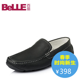 Belle/百丽男鞋2016夏季新款牛皮休闲鞋豆豆鞋男单鞋B1206BM6