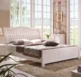 全实木床1.5米双人床欧式床简约现代中式橡木床1.8米高箱储物婚床