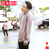 AMH男装韩版2016秋季新款时尚修身青年纯色针织衫男PL5293賽團
