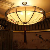 现代新中式手绘艺术吸吊两用灯客厅餐厅茶楼会所酒店包厢工程吊灯
