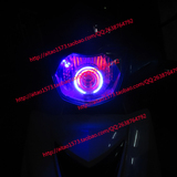 灵迪改装2.5寸双光透镜超亮氙气灯天使眼恶魔眼摩托车大灯