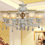 简欧客厅吊灯具 欧式水晶吊灯 铁艺美式树脂餐厅灯 艺术欧式吊灯