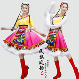 特价少数民族演出服装长袖藏族舞蹈表演藏袍舞蹈服水袖表演服饰女