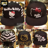 韩国HAT'S ON正品代购直邮 四季款hellokitty可爱KT猫卡通平沿帽