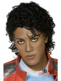 黑色MJ杰克逊假发 明星中长卷发套 cos模仿男生假发化妆舞会派对