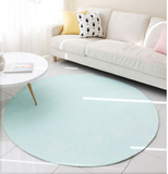 可水洗纯色珊瑚绒防滑地毯客厅茶几卧室床边椭圆地毯地垫出口韩国