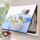 花卉油画水晶电表箱可推拉客厅电闸盒装饰画多媒体遮挡液压风景