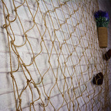 地中海壁挂装饰网渔网麻绳网 黑网粗线装饰 酒吧咖啡厅主题房装修