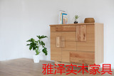 纯实木 橡木斗柜 储物柜酒柜餐边柜书柜 简约现代日式家具纯天然