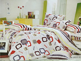 纯棉床上用品床单被套四件套 几何图形 彩色条纹 AB版尺寸可定做