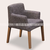 时尚椅子纯实木欧式餐椅咖啡厅扶手椅简约书房椅靠背软包木椅特价