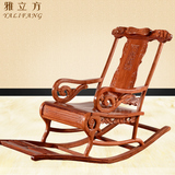 花梨木摇椅 中式古典家具仿古红木休闲椅子逍遥椅 实木午休椅躺椅