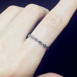 韩国韩版镶钻钛银细戒指 女小指尾戒 关节戒复古时尚特价饰品礼物