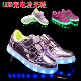 儿童灯鞋闪灯鞋USB充电款发光鞋LED童鞋灯鞋糖果色男女童充电灯鞋