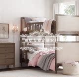 美式乡村儿童实木床高低床子母床多功能双层床地中海家具卧室定制