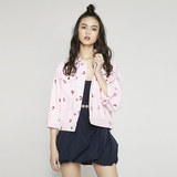 MISSY SKINS独立设计师品牌粉色印花牛仔杨紫明星同款宽松外套