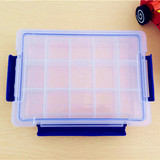 特价3扣15格透明塑料盒子DIY首饰盒乐高盒玩具收纳盒带盖美甲盒