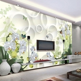 电视背景墙现代3d无缝大型墙纸壁画环保花卉客厅背景墙无纺布壁纸