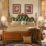 格澜帝尔 全实木美式床欧式真皮床美式家具1.8米床双人床特价婚床