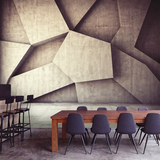 定制 3D立体简约现代定制几何大型壁画客厅餐厅工装抽象咖啡厅墙
