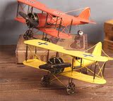 创意复古铁皮飞机摆件客厅咖啡厅书房怀旧飞机模型装饰品