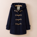 2015冬装小熊维尼专柜正品少女学生学院风中长款羊毛呢子大衣外套