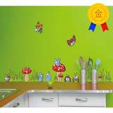 墙贴纸韩国环保儿童房间幼儿园教室装饰贴画植物花卉卡通动物8075