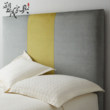 美式布艺软包创意床头靠垫时尚现代酒店床头架卧室定制特价背靠板