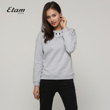 艾格 ETAM 女装2016冬装新品休闲圆领套头卫衣针织衫15012857361