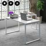 新品纯实木书房家具简易办公桌白色烤漆电脑桌简约现代转角书桌