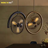 工业风格吊灯复古铁艺餐厅酒吧台灯具LOFT创意个性咖啡馆风扇吊灯