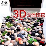 印花地毯门垫口门厅前防滑脚垫【天天特价】绒面鹅卵石地垫3D立体