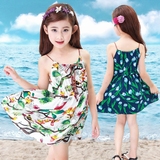 童装女童连衣裙子夏季2016新款韩版儿童碎花背心吊带裙女孩沙滩裙