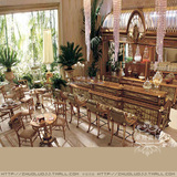 意大利别墅吧台专业订制酒吧吧桌实木雕花法式餐厅柜台桌酒柜