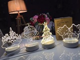 宜家北欧实木装饰3D小鹿灯小夜灯创意LED台灯 生日礼物圣诞节礼品