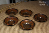 日本老铜器 手工 铜质杯托  5入 茶托 杯垫 壶承 摆件 零配